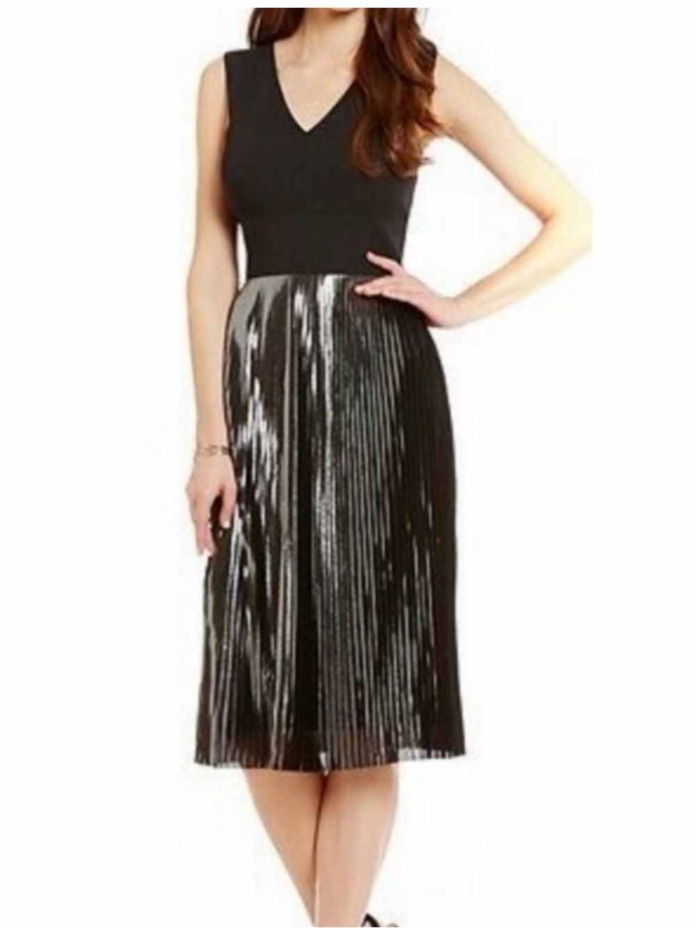 Antonio Melani Cilan Stretch
Metallic Crepe Dress